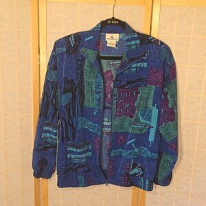 Womens Vintage Erin London Spring Jacket Bomber Zipper Closure Size Small